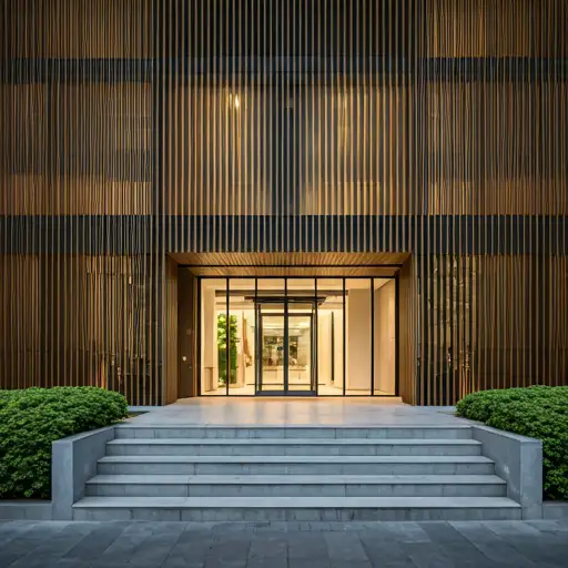 Moderni toimistorakennus turvallisuus